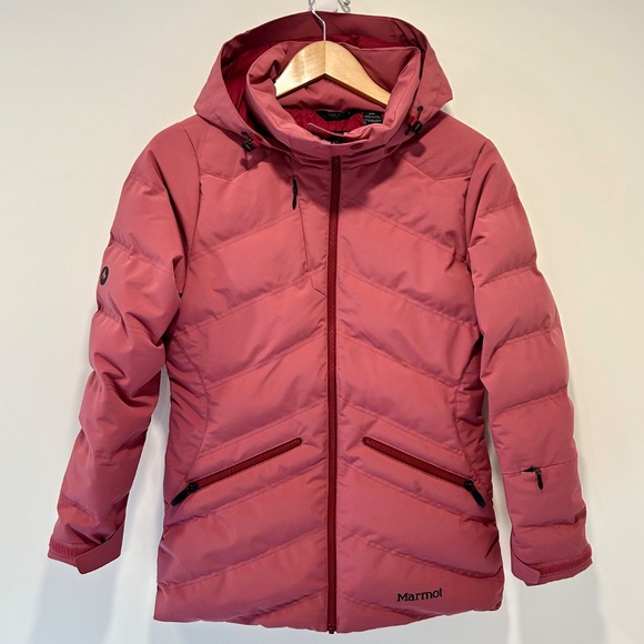 Marmot Val D'Sere 700 Down Fill Women's Ski Jacket - Dry Rose - Medium - Warm! - Picture 2 of 8